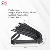Playful pink faux leather BDSM whip (28 inches) β sensual and flirty